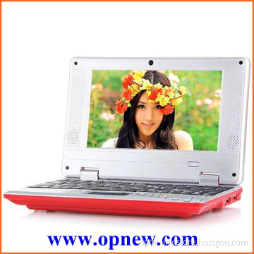 7 inch students laptop mini netbook Android 4.4 Dual Core Laptop VIA 8880 cpu WIFI USB RJ45 port HDM External 3G